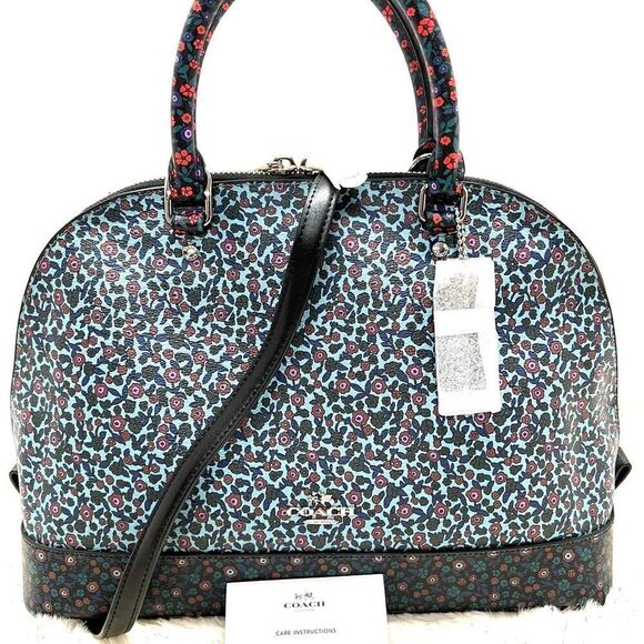 🔥🌷NWT! COACH SIERRA Satchel Handbag Large Ranch Floral Msrp:$395.00 - Picture 1 of 7